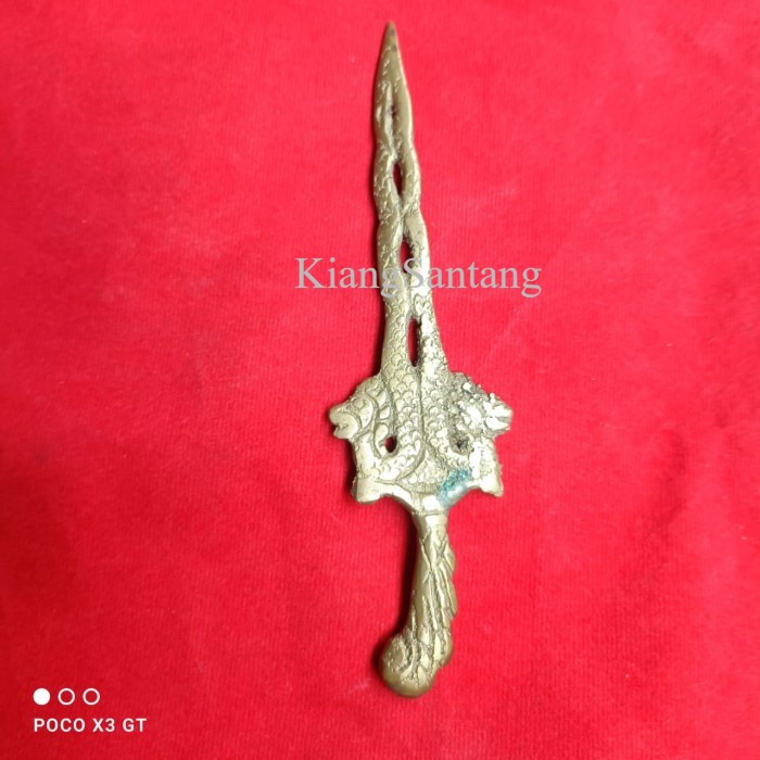 keris naga runting kembar krawang emas full kuningan bk megantara seng antik