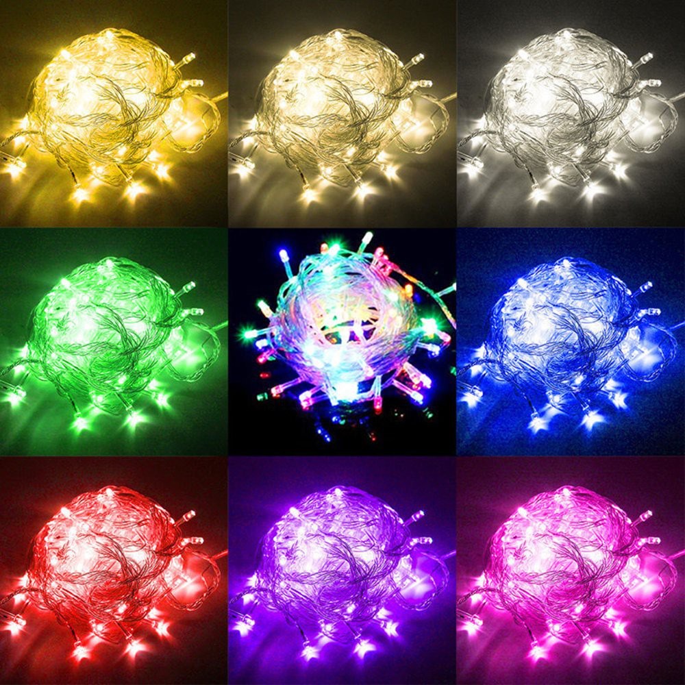 Lampu Hias Pohon Natal Led Tumblr Tirai Bintang Rgb Warna Warni Warm White Kuning Dekorasi Hiasan Ga