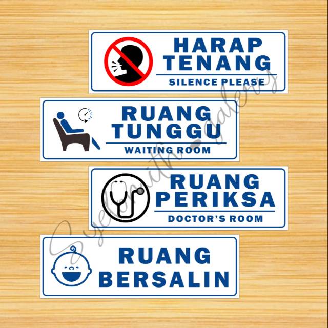 

Stiker Klinik / Sticker Klinik / Stiker Ruang Tunggu / Stiker Harap Tenang - Colorful Olshop