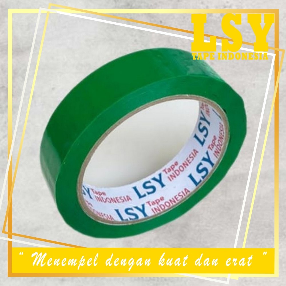 

LSY Lakban Hijau 24mm x 80yard Full | Lakan Warna Warni Ketabalan 50mic