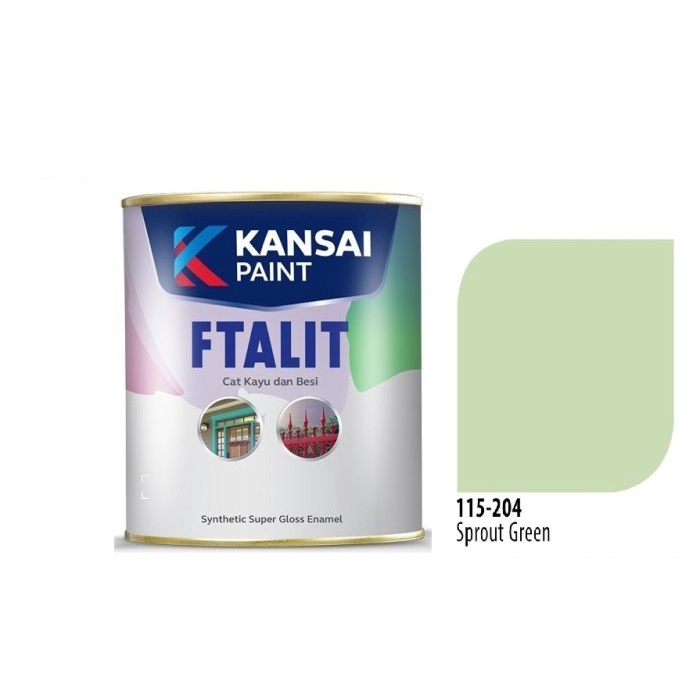 Cat Ftalit 204 Sprout Green Kansai 1 Ltr / Cat Kayu & Besi / Cat Hijau