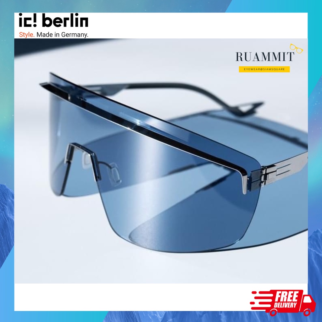 IC sunglasses Berlin model MB S.H.I.E.L.D. frame MONO lens genuine blue lens free shipping