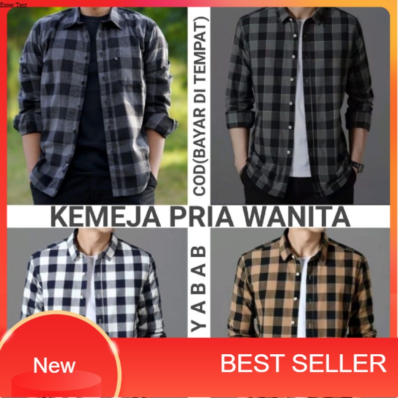 KEMEJA PRIA KEMEJA WANITA KOTAK KOTAK KEMEJA PANJANG KEMEJA FLANEL BEST SELLER/distro biru pink oren