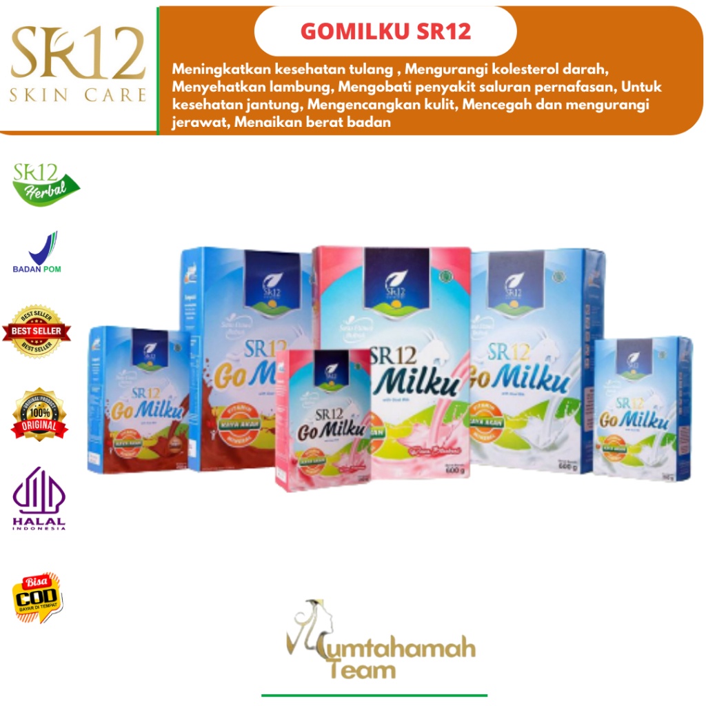 

GOMILKU SR12 SUSU KAMBING / GO MILKU SUSU ETAWA KUALITAS PREMIUM / GOAT MILK BUBUK TANPA GULA BPOM