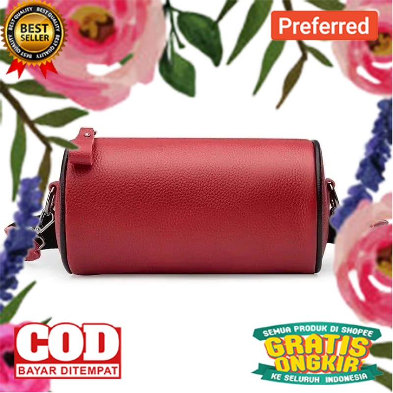 TAS SELEMPANG WANITA - MINI SLINGBAG - SELEMPANG TABUNG - TAS MODEL KOREA - TAS SELMPANG TERBARU - B