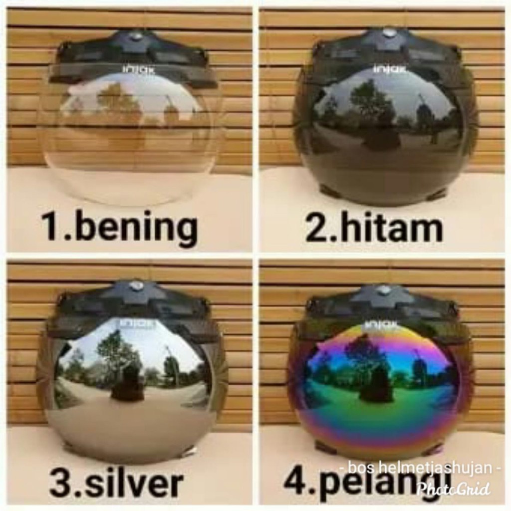 Kaca Helm Bogo Retro Cembung INJAK ORIGINAL Kaca Helm Bogo Cembung Kaca Helm Bogo Cembung Pelangi