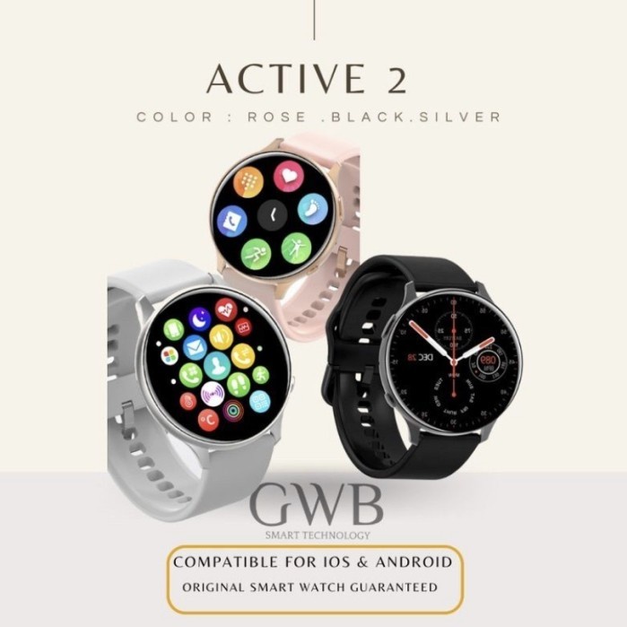 galaxy active 2 smartwatch samsung - Hitam ori box