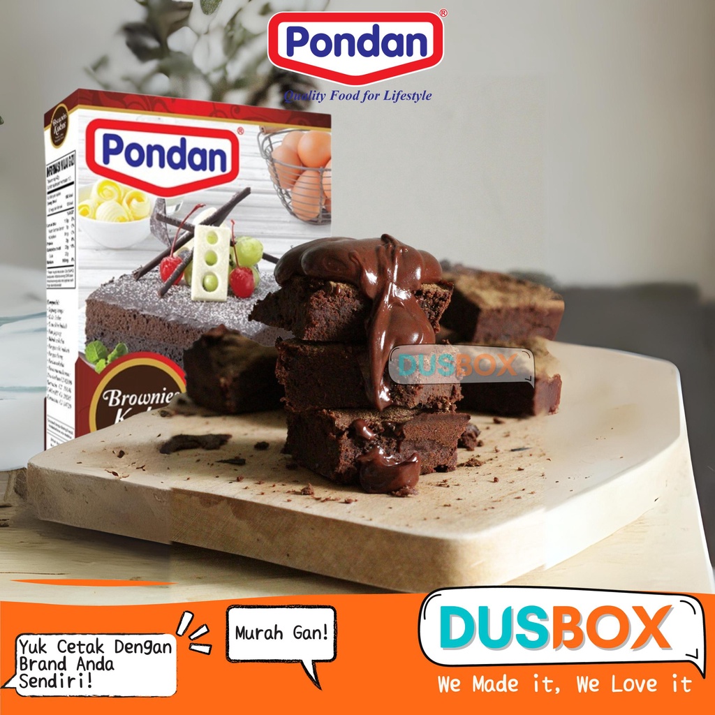 

Ponda Brownies Kukus / Brownies Kukus Pondan 400g / Brownies Kukus Instan / Bahan Brownies Kukus instan / Tepung Brownies Kukus / Premix Brownis Kukus