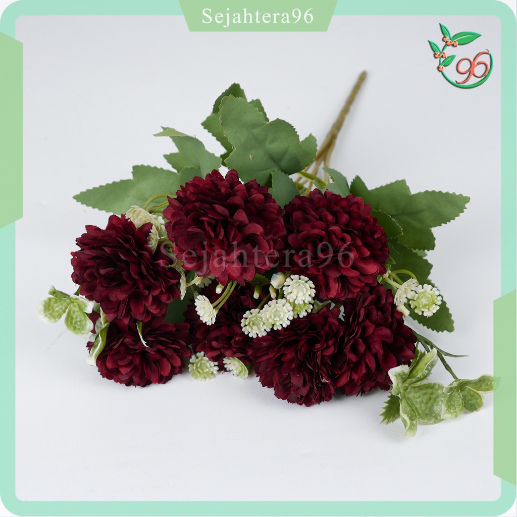 UBUR UBUR BABY ARTIFICIAL BUKET IMPORT MURAH BERKUALITAS HADIAH BUATAN ROSE POMPOM BUNGA DEKORASI PE