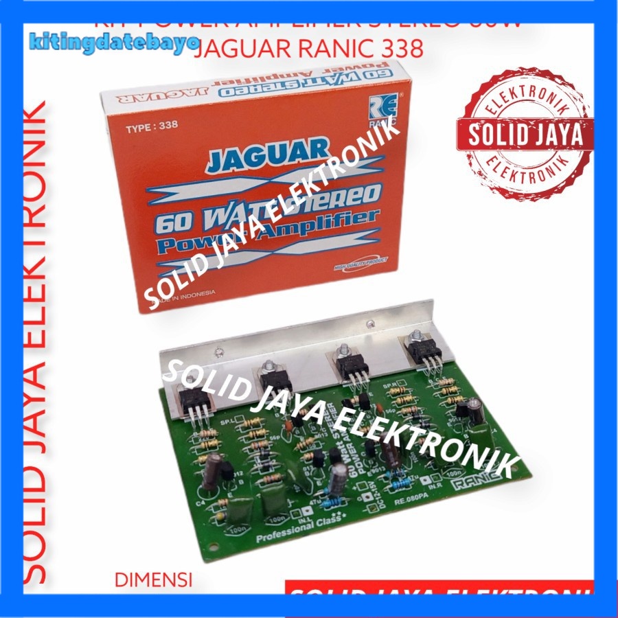 Kit Power Amplifier Ocl 60W Stereo 60 W Watt Jaguar Power Amplifier Ampli Ocl Ranic 328