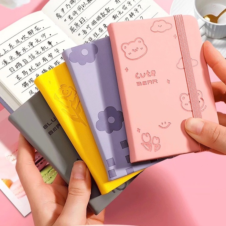 

14A. 96 Lembar Notebook A7 Warna Warni / Buku Catatan Anak Lucu Aesthetic / Diary Mini Portable Notebook Kantor
