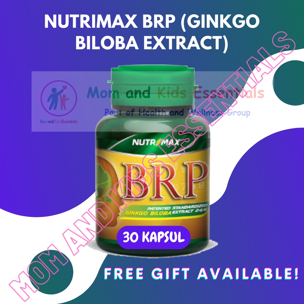NUTRIMAX BRP BRAIN POWER GINKGO BILOBA EXTRACT 30 KAPSUL VITAMIN OTAK