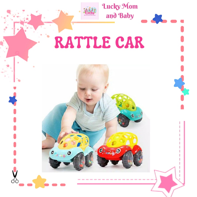 [LMB] MAINAN RATTLE TEETHER MOBIL 3 IN 1 MIRIP OBALL CAR