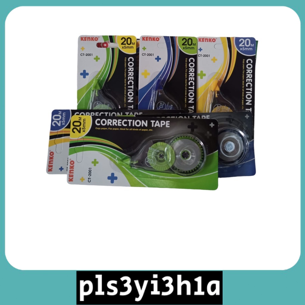 

TIPE-X KERTAS MEREK KENKO 20 M X 5MM / TIPE-X KERTAS CORRECTION TAPE KENKO CT-2001