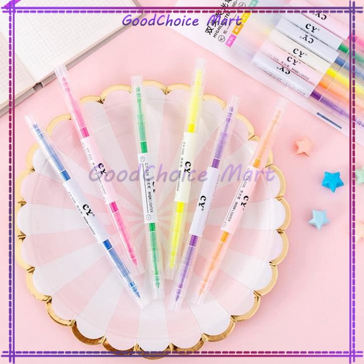 

Highlighter Stabilo Warna Warni Isi 6Pcs 2in1 / 1 Set Stabilo Warna Warni / Highlighter Warna Warni