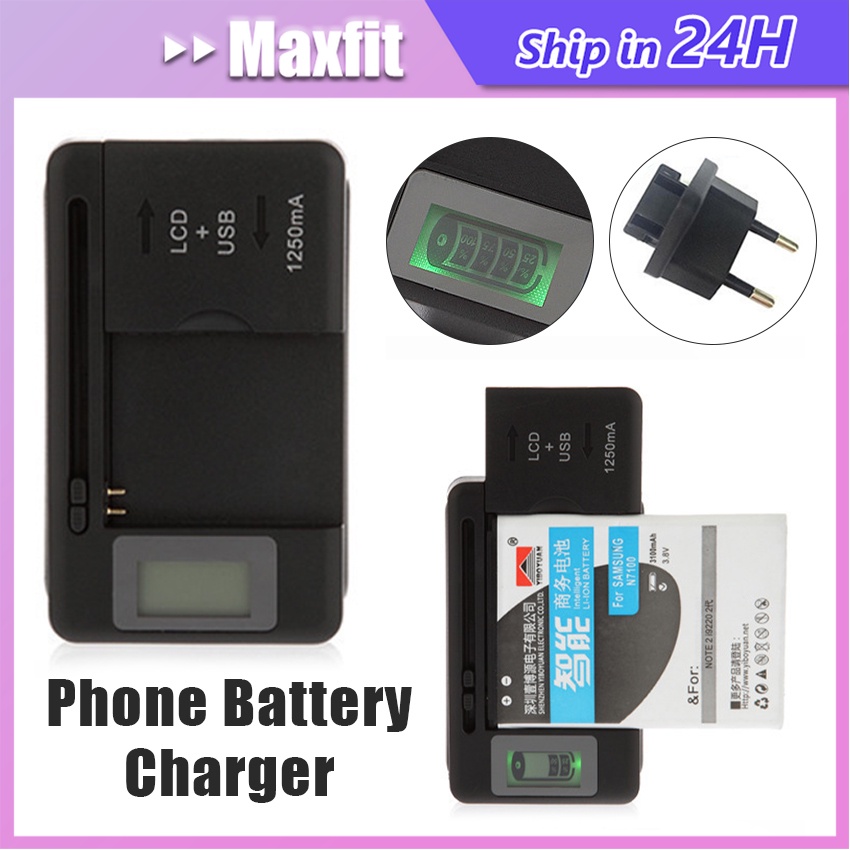 Adaptor Charger Baterai Hp Kamera Charging Cas Charger Batre Hp USB Dock Battery With LCD Display De