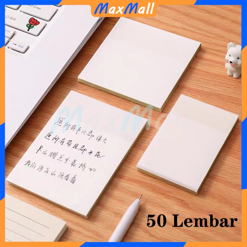 

50 Lembar Tahan Air Transparent Sticky Notes Sticky Memo Bening Sticky Notes Transparan Tahan Air Untuk Kantor Transparent Lembar StickyUntuk Kantor