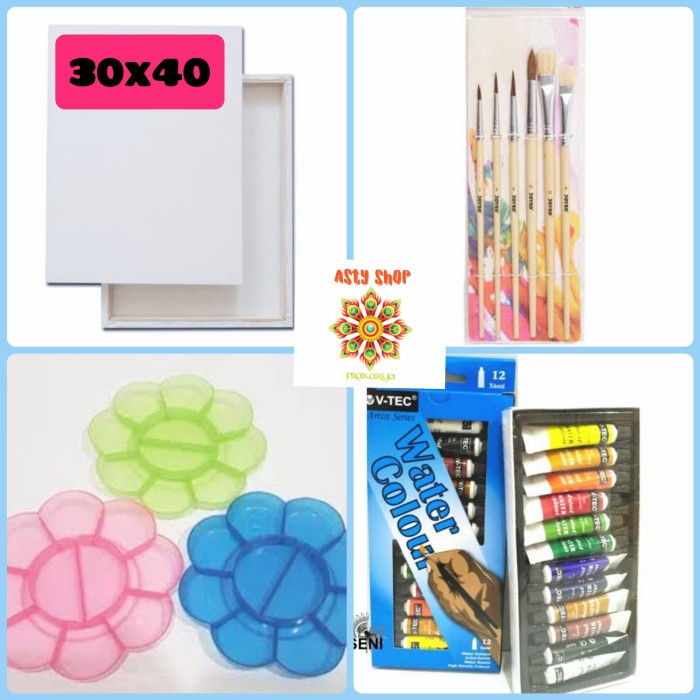 

Paket kanvas Lukis 30x40 Cat Air 6ml - paket kanvas