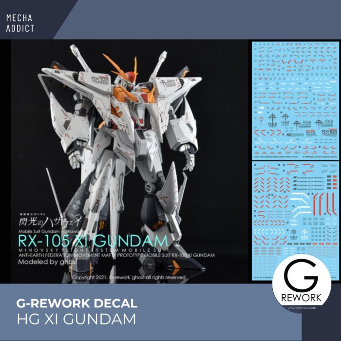 Water Slide Decal HG Xi Gundam by G-rework Original