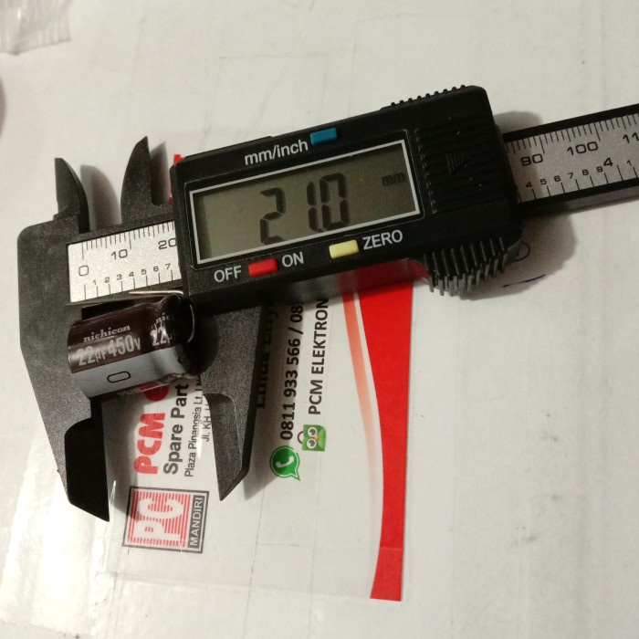 Elco 22uf 450v 22 mikro 450volt nichicon original -BSS12