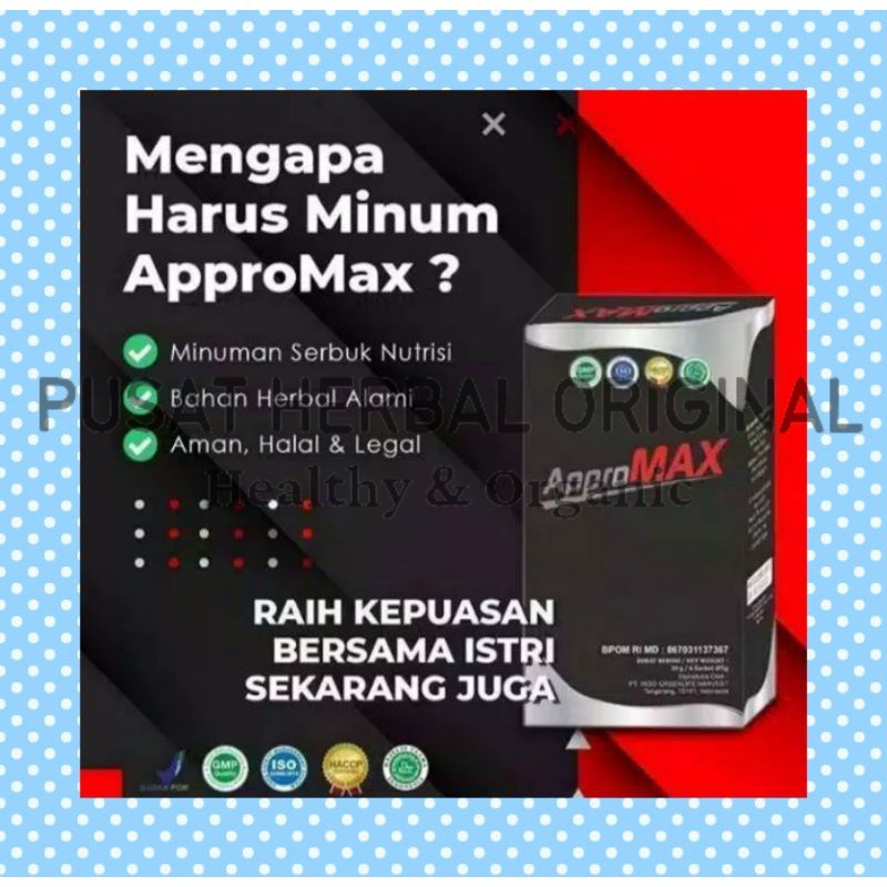 Appromax minuman serbuk Original minuman penambah stamina pria( Gratis Ongkir)
