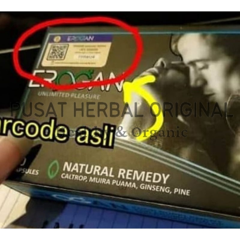 Erogan 100% Original Bercode QR isi 20 kapsul( Gratis Ongkir)