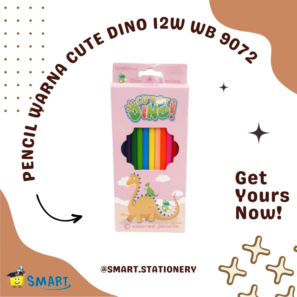 

PENCIL WARNA CUTE DINO 12W WB 9072