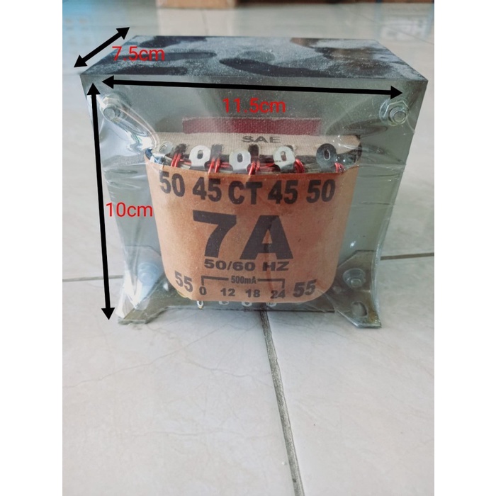 TRAVO TRAFO TRANSFORMER SAE 7A CT 55 MURNI travo sae 7 amper ct 55v