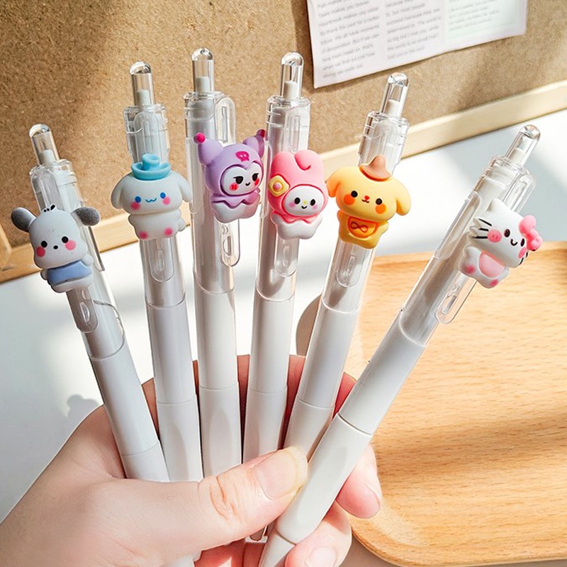 

[Readystock❤️COD]Pena Aksi Dorong Sanrio Kartun Pena Netral Pena Lucu Pena Ujian Siswa Pena Hitam Pena Tanda Tangan Kantor
