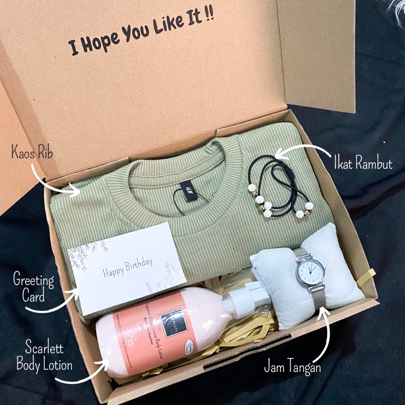 [A7777]GIFT BOX KAOS RIB SCARLETT BODY LOTION/KADO PACAR/KADO ANNIVERSARY/KADO VALENTINE/KADO WEDDIN