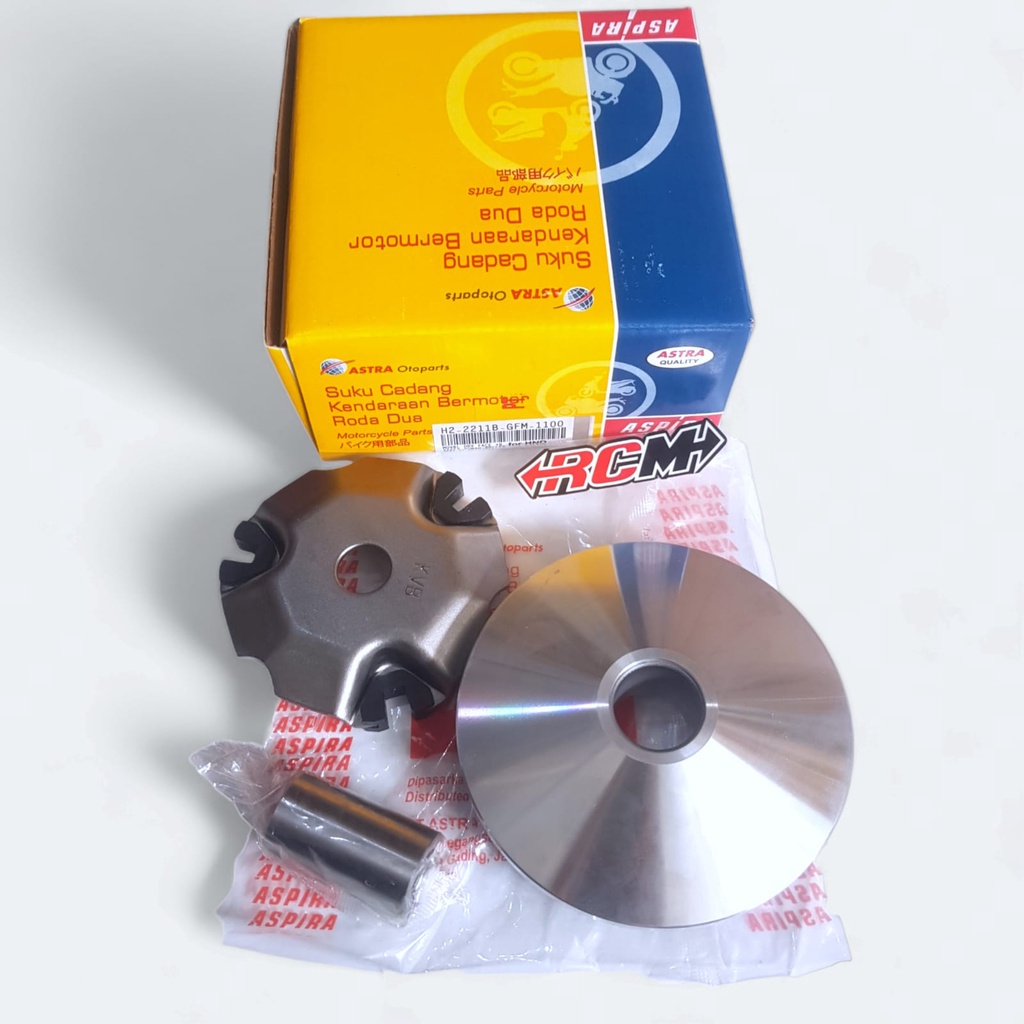 H2-2211B-GFM-1100 RUMAH ROLLER SET SEPAKET HONDA BEAT FI 2012 2013 2014 ORI ORIGINAL ASPIRA OTOPARTS