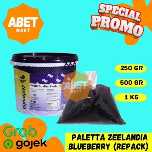 

Selai Paletta Excellent Zeelandia Blueberry 250 500 Gr 1 Kg - Repack