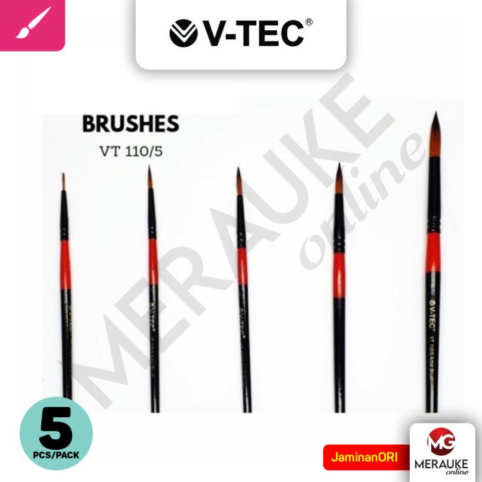 

Kuas Lukis V-TEC Set VT-110/5 (1 Set isi 5)