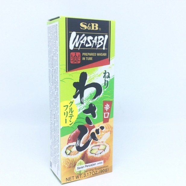 

S&B Wasabi Hot Paste Gluten Free 90gr | S & B Prepared Wasabi in Tube