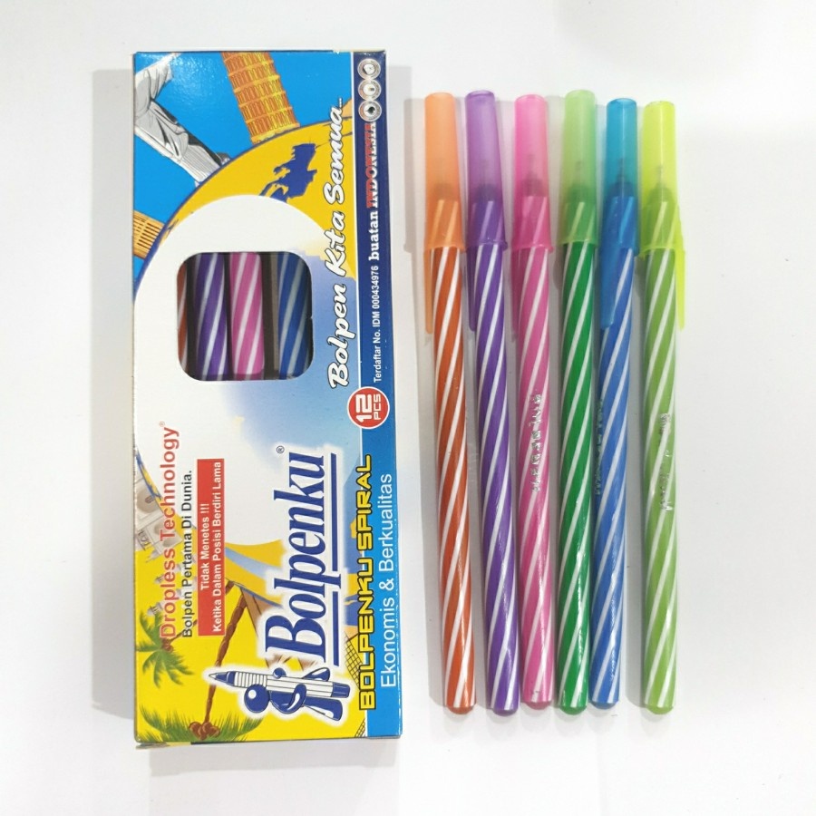 

Pulpen BOLPENKU PULPEN LILIN WARNA WARNI NEW MURAH 1 PACK ISI 12 PCS