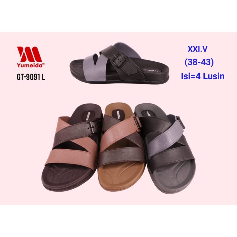 BERKAHSHOES.ID-SANDAL SILANG PRIA / SANDAL SLOP PRIA / SANDAL PRIA 9091-REALPIC