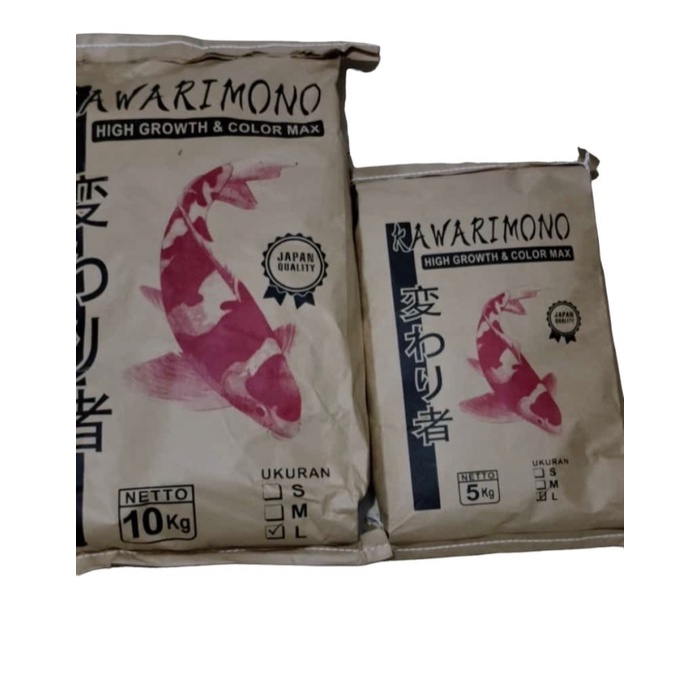 pakan koi 10 KG KAWARIMONO high growth color max pelet pellet ikan koi - SMALL