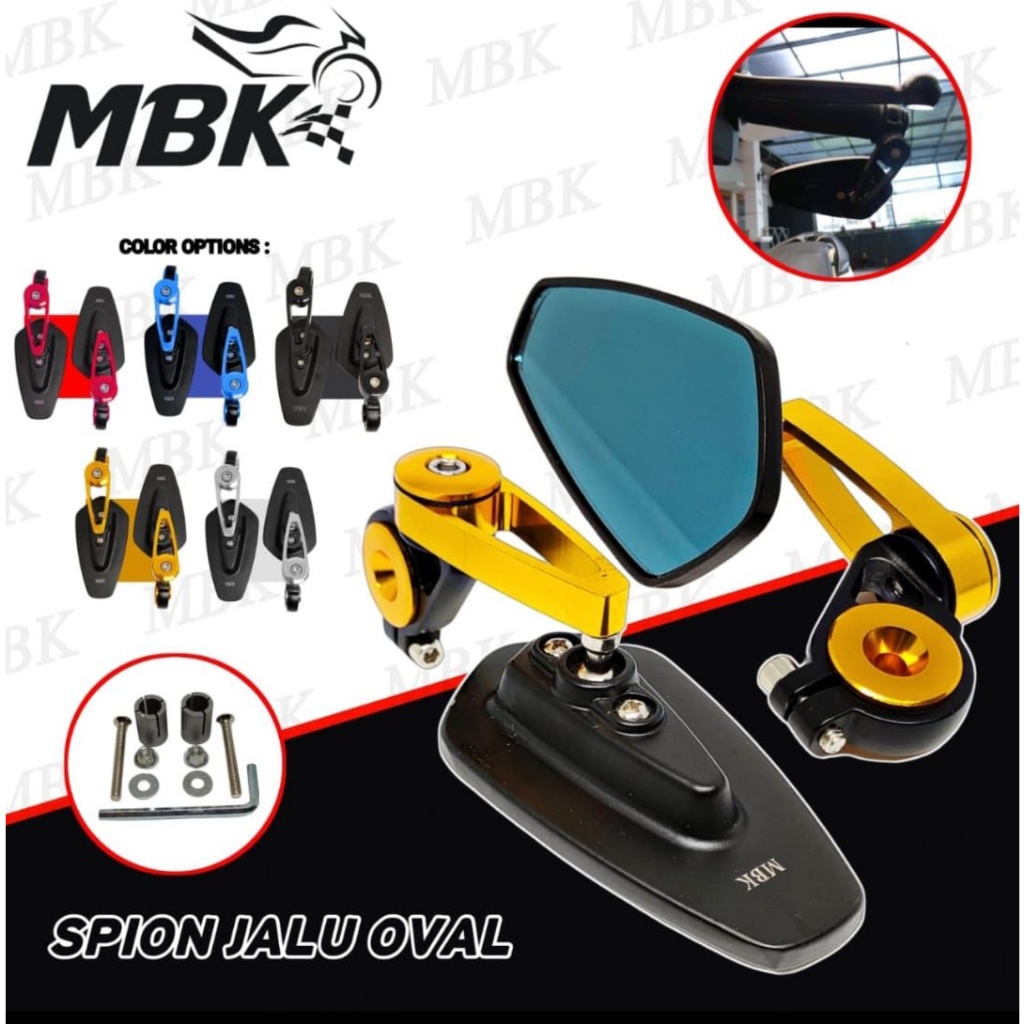 Sepion Spion Jalu Oval Spion Bar End Model Daun Kualitas Terjamin Universal All Motor Honda Yamaha S