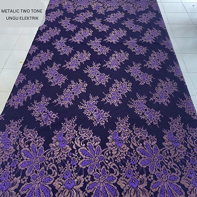 Brokat Rijek Termurah Semi France Metalic Two Tone