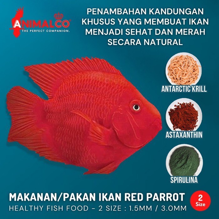 TRY Makanan Ikan Parrot RED BLOOD / Pelet Pakan Makanan Ikan Parrot
