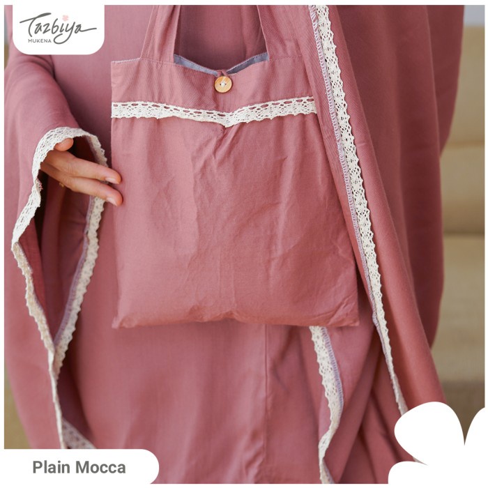 Mukena Tazbiya Plain Mocca Mukena Rayon  Dewasa