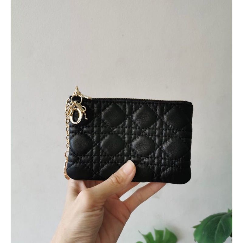 READY DOMPET DIOR LAMBSKIN POUCH MINI WANITA IMPORT PREMIUM AAA QUALITY FREE BOX