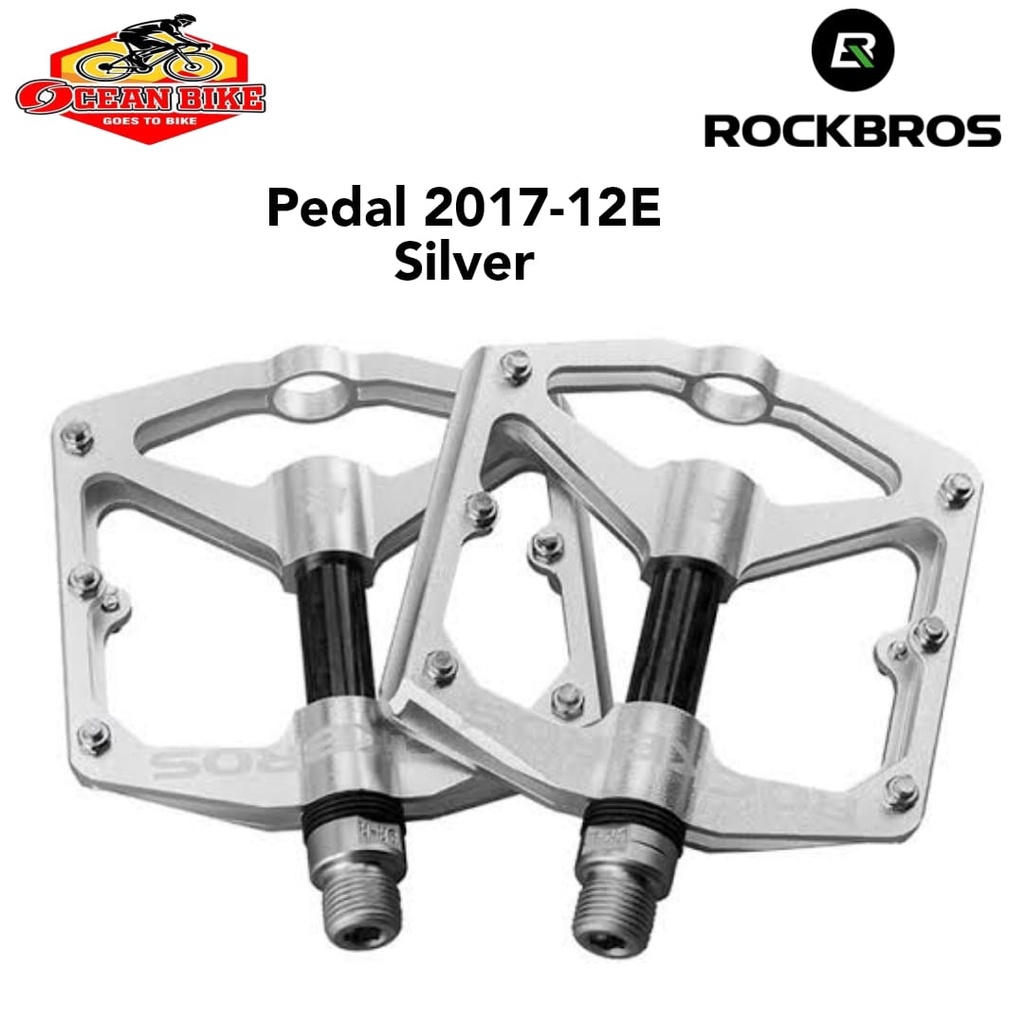 ROCKBROS 2017-12E Pedal Sepeda bearing Aluminium Alloy Non Slip Pedal Sepeda Mtb Lipat Roadbike