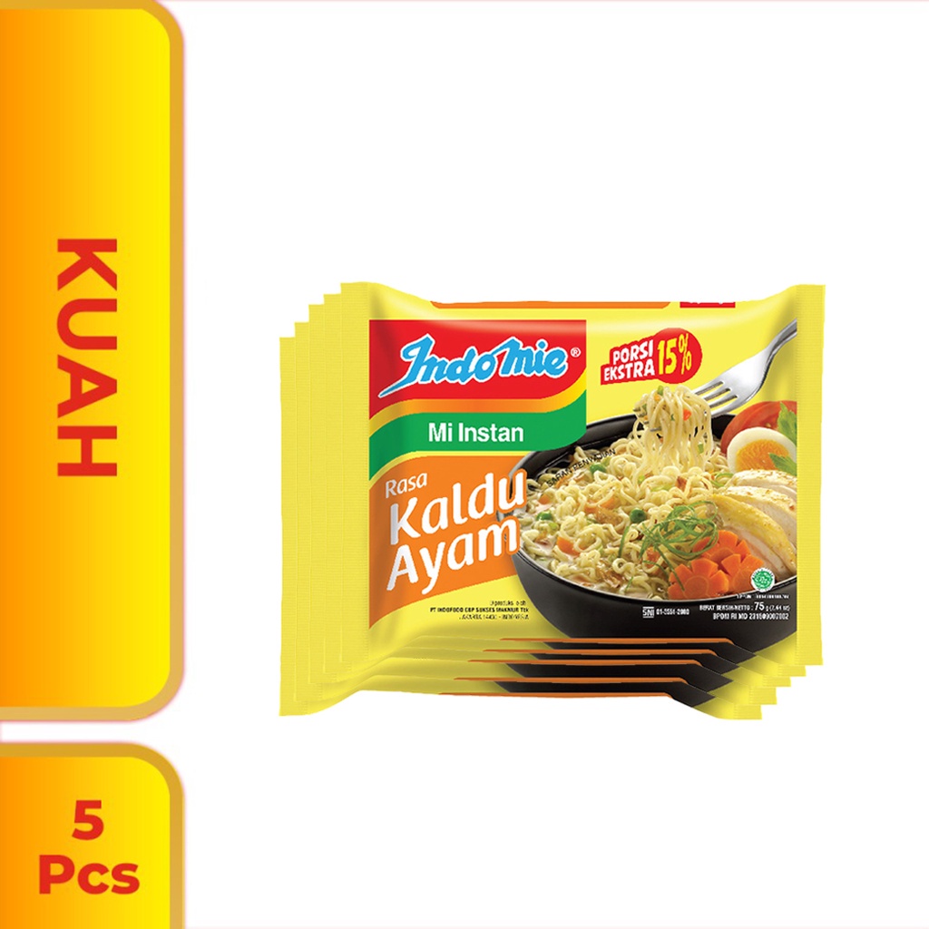 

Indomie Kuah Kaldu Ayam 5 Pcs bungkus