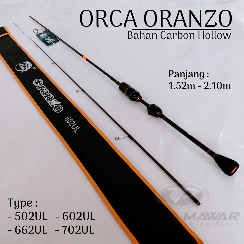 Orca Oranzo 602ul 180cm Joran Spinning Casting Ultralight Bahan Carbon Tongkat Pancing Sambung 2 Jap
