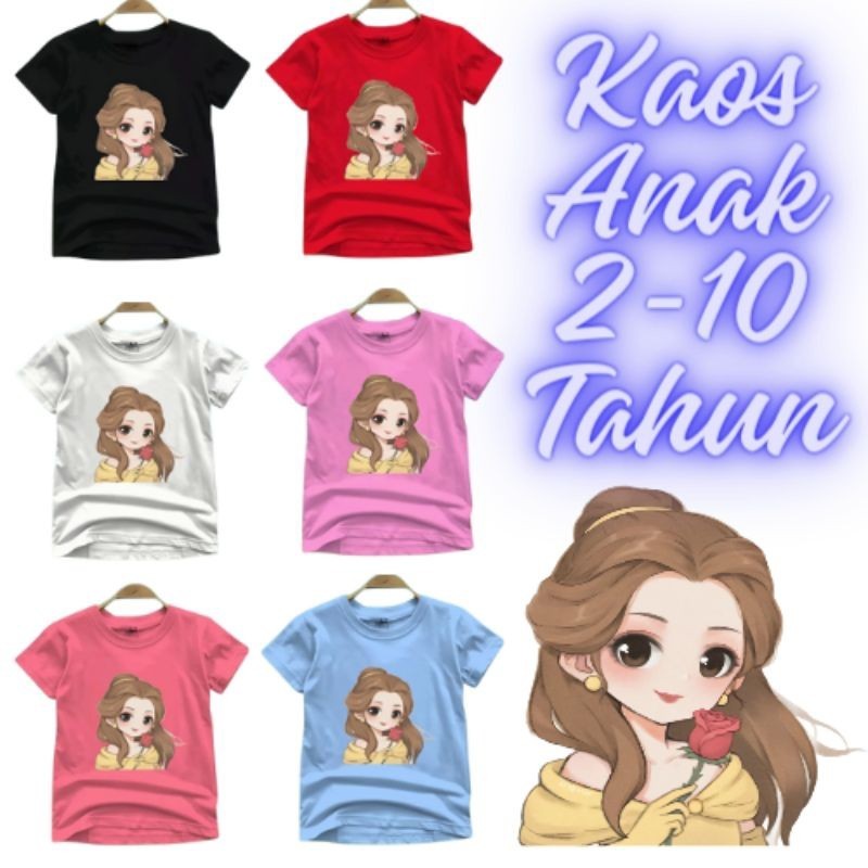 Baju Anak Princess Belle ( 2-10 Tahun ) Untuk Cewek Cowok