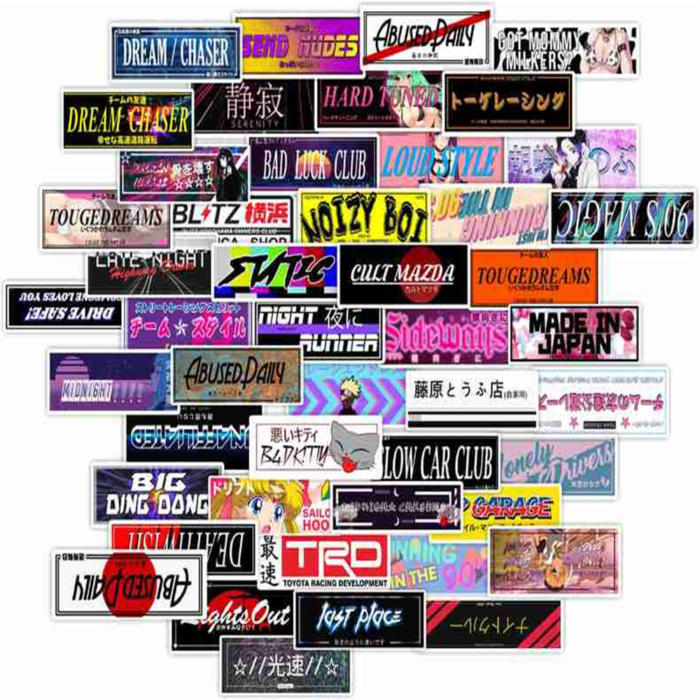 

10 / 30 / 50pcs Japan JDM Animation Graffiti Personalized DIY Decoration Luggage Guitar Toy Sticker Wholesale
