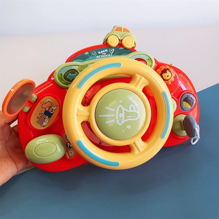 Mainan setir anak children steering wheel mainan stroller toys - Red