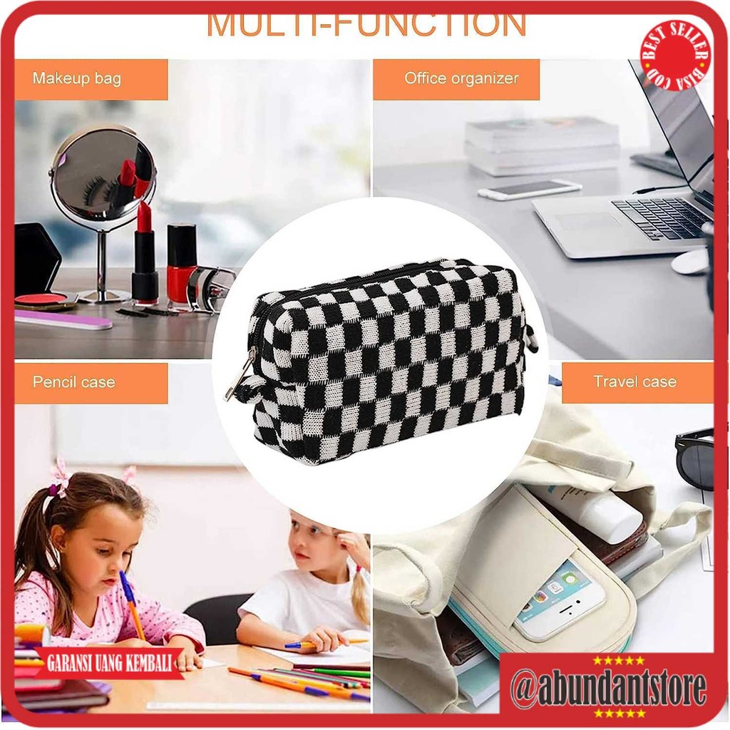 

Fiorky Tempat Pensil Make Up Cosmetic Toiletry Bag Pouch Checkerboard - CB-19