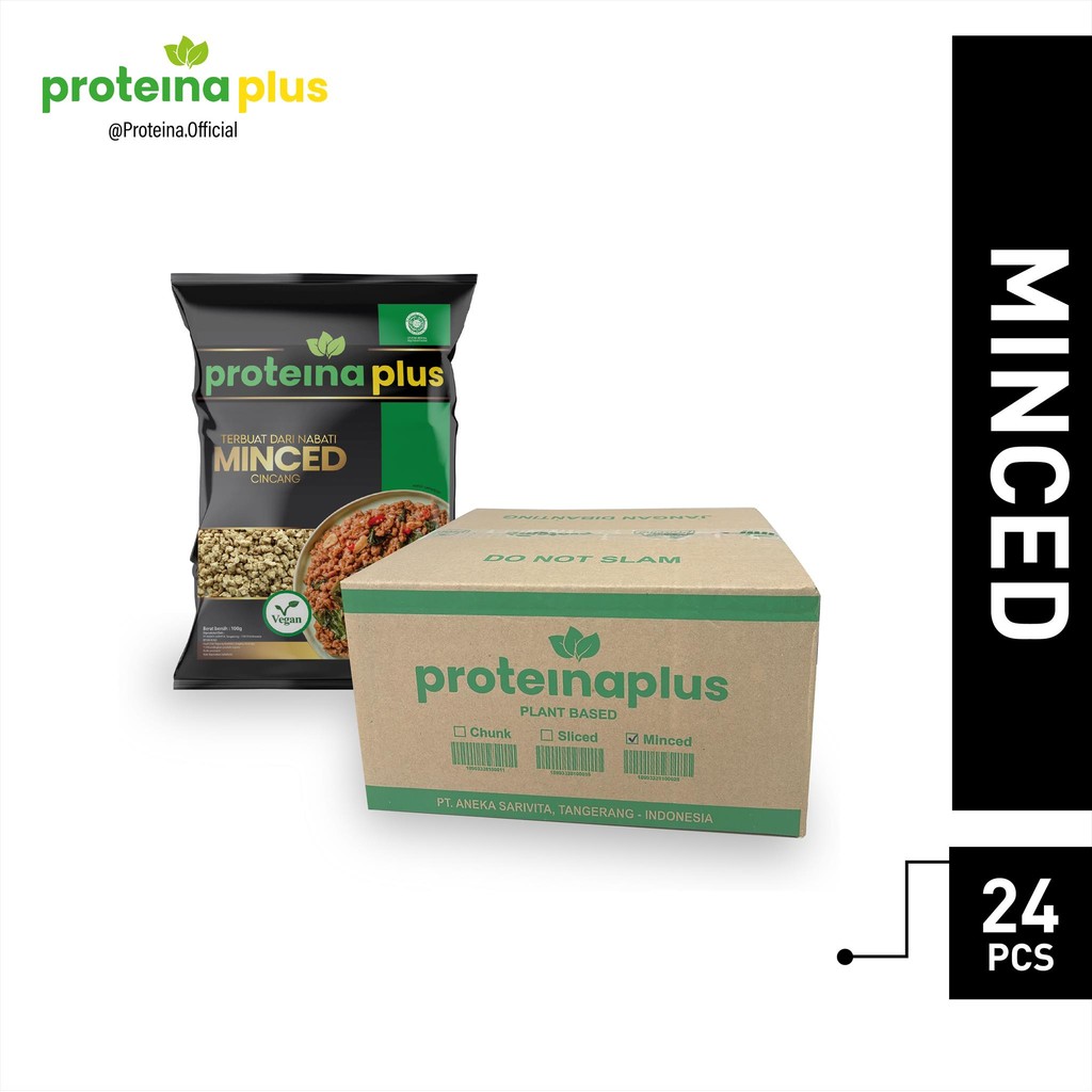 

Proteina Plus Minced 1 Karton [24 pcs]/Protein Nabati / Daging Nabati